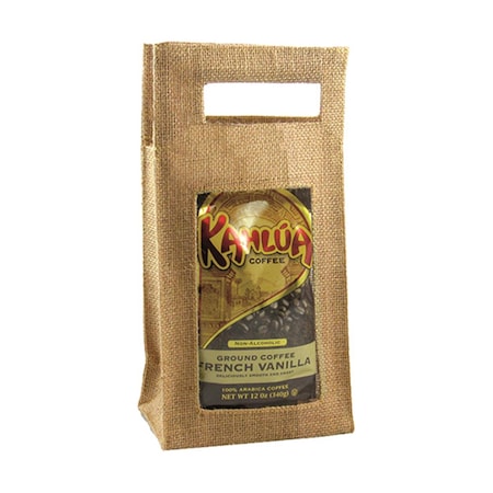Jute 1 Compartment Coffee Bags Natural